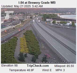 Traffic Cam I-84 at Brewery Grade WB